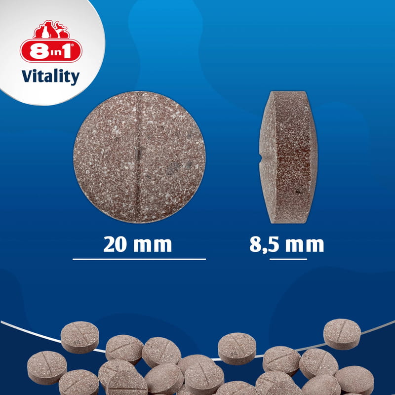 8in1 Vitality Glukozamina Witaminy dla psów stawy i aktywność 55 tabletek 5.jpg